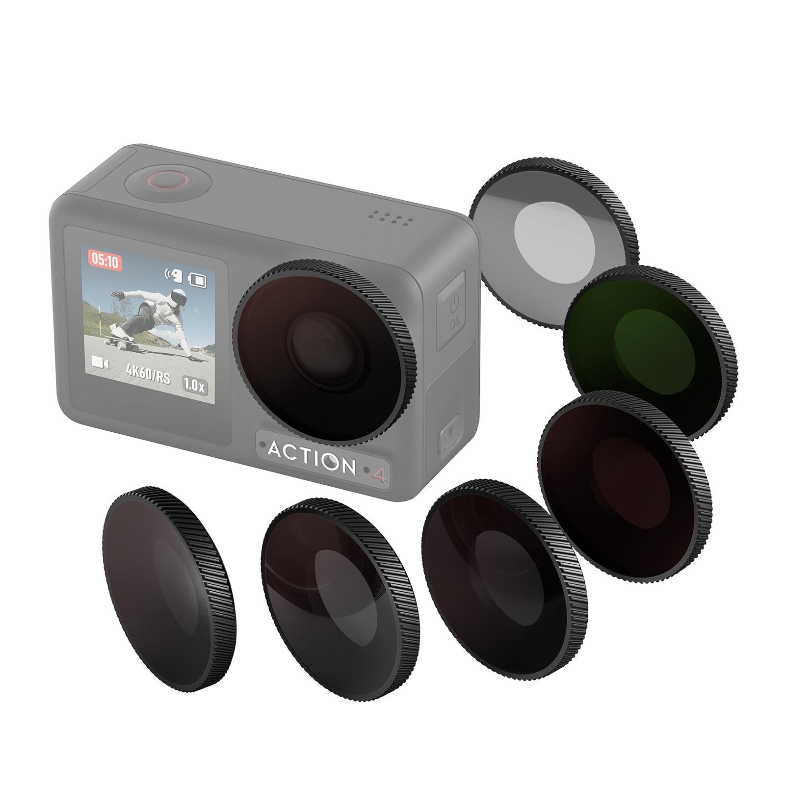 Waterproof Filter for Dji Action 4 Sports Camera - Cpl - Nd8+Nd16+Nd32+Cpl 8