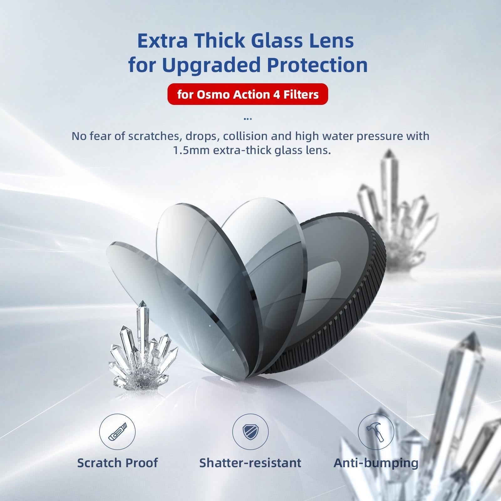 Waterproof Filter for Dji Action 4 Sports Camera - Cpl - Nd8+Nd16+Nd32+Cpl 14
