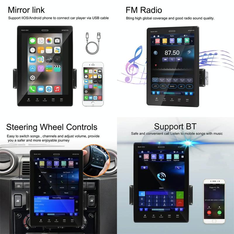 9.5 Inch Carplay Mp5 Player + 12 Light Camera - Standard Style 4