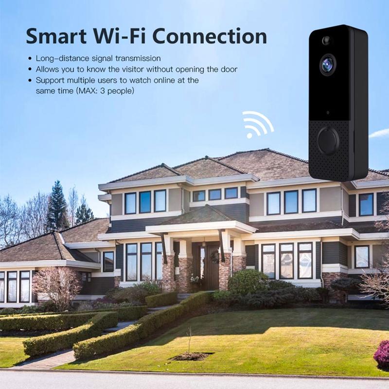 Wireless Wifi Video Doorbell With Night Vision And Ai Recognition - 720P - Alone Machine 6