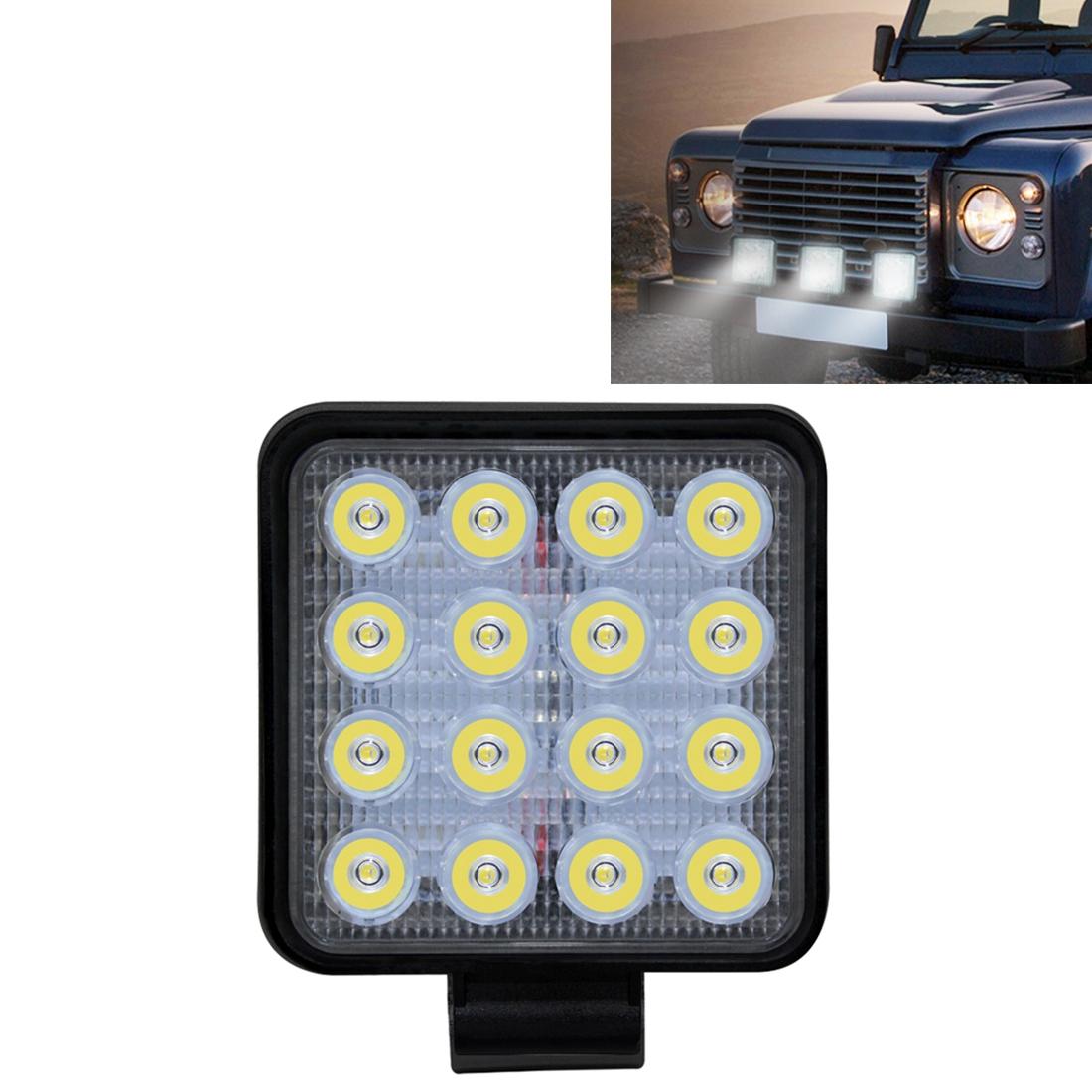 12W White Light Square - Shaped Waterproof Car Boat Marine Work Lights Spotlight Led Bulbs Dc 9 - 30V 4