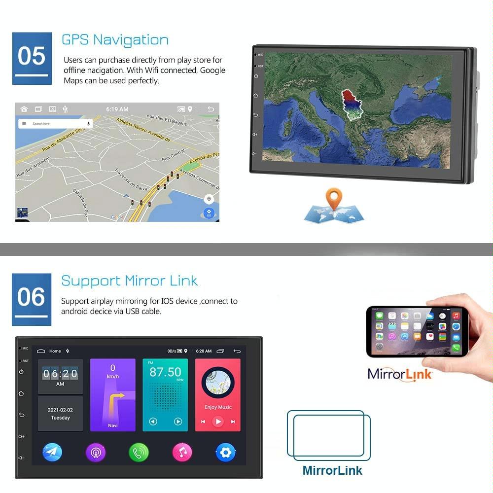 10 Inch Android Car Navigation Player + Ahd Camera - Wifi 2 + 32G Central Control 6