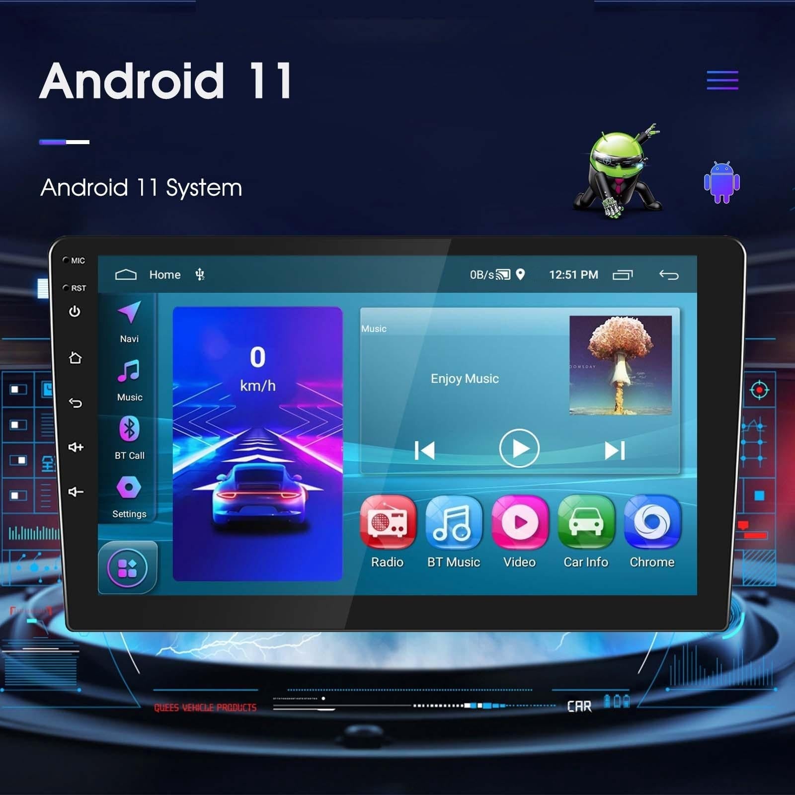 10 Inch Car Android Navigation Screen With Carplay - 2 + 64G Ahd Camera 4
