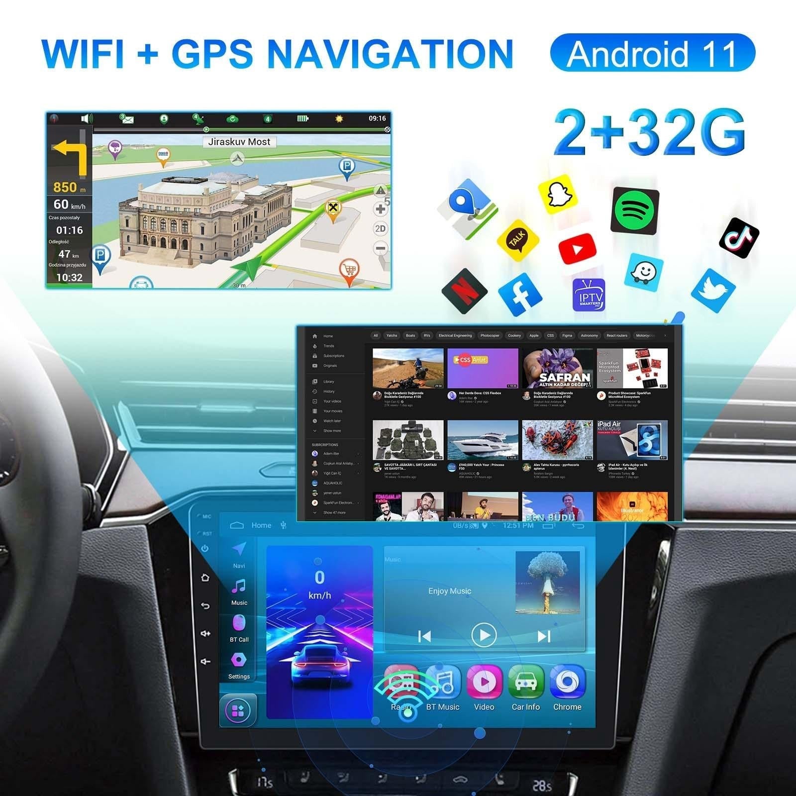 10 Inch Car Android Navigation Screen With Carplay - 2 + 64G Ahd Camera 6