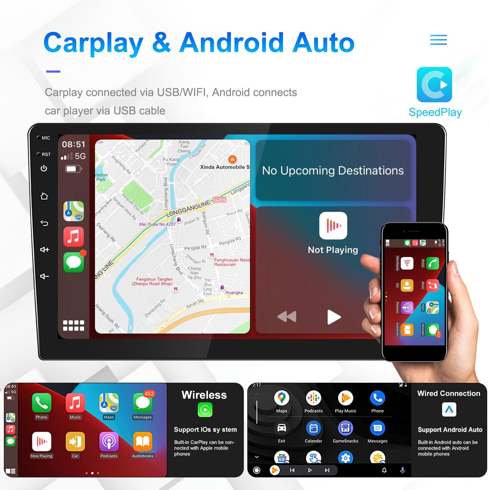 10 Inch Car Android Navigation Screen With Carplay - 2 + 64G Ahd Camera 9