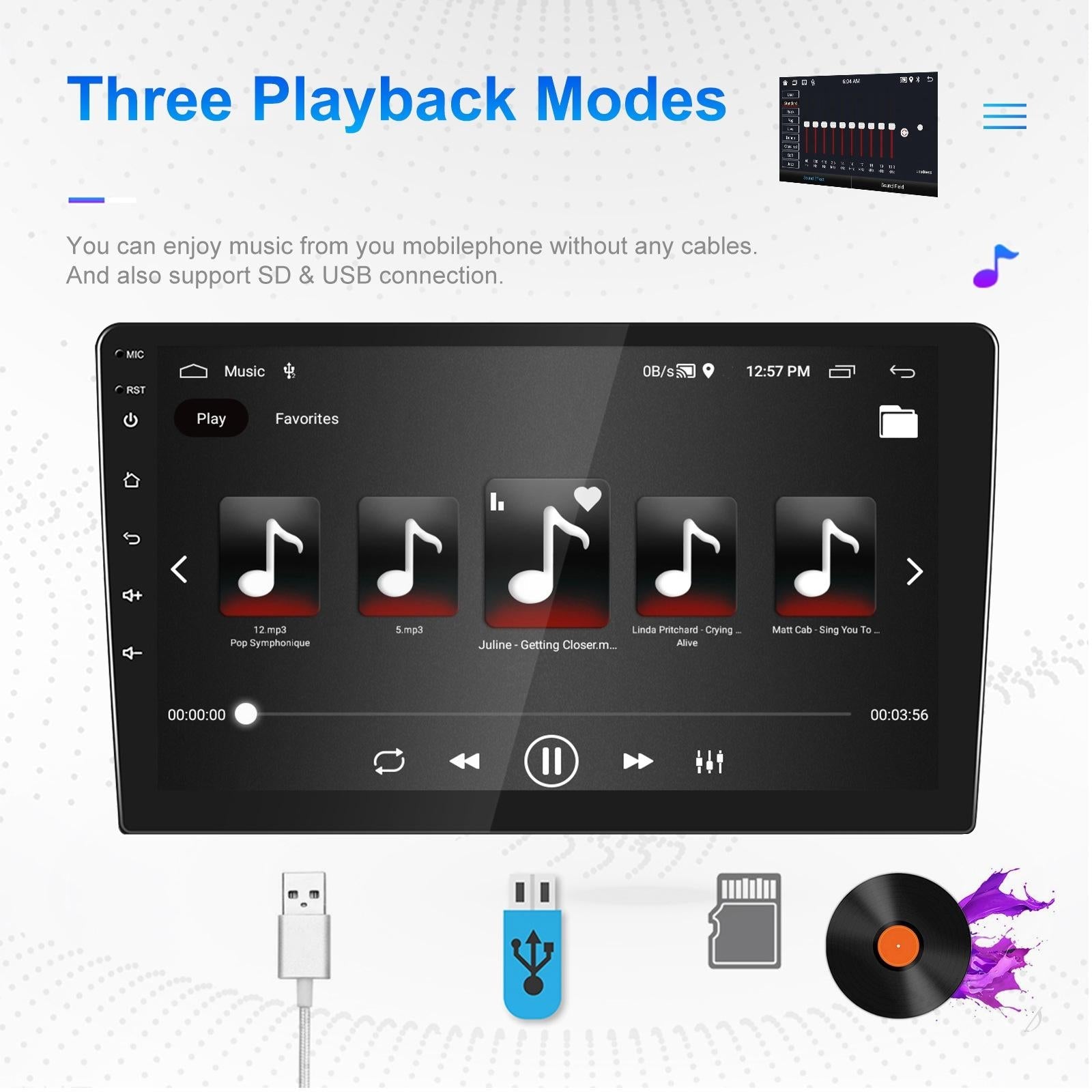 10 Inch Car Android Navigation Screen With Carplay - 2 + 64G Ahd Camera 14
