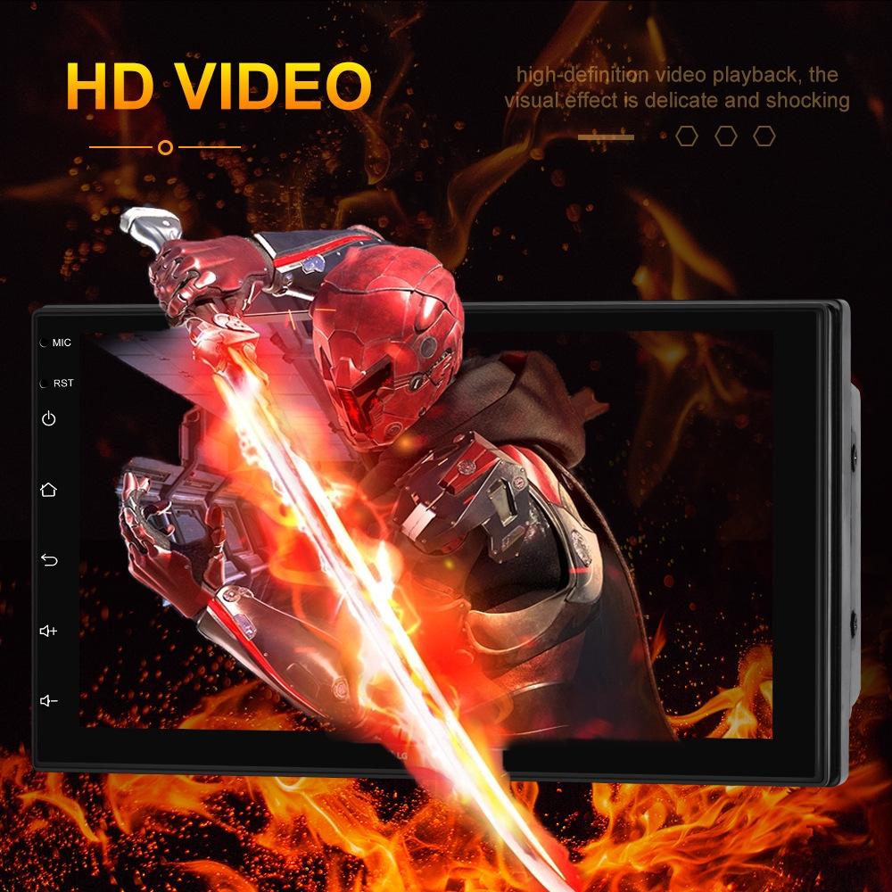 7 Inch Touch Button Dual Ingot Universal Mp5 Bluetooth Player - Standard + 12 Lights Camera 8