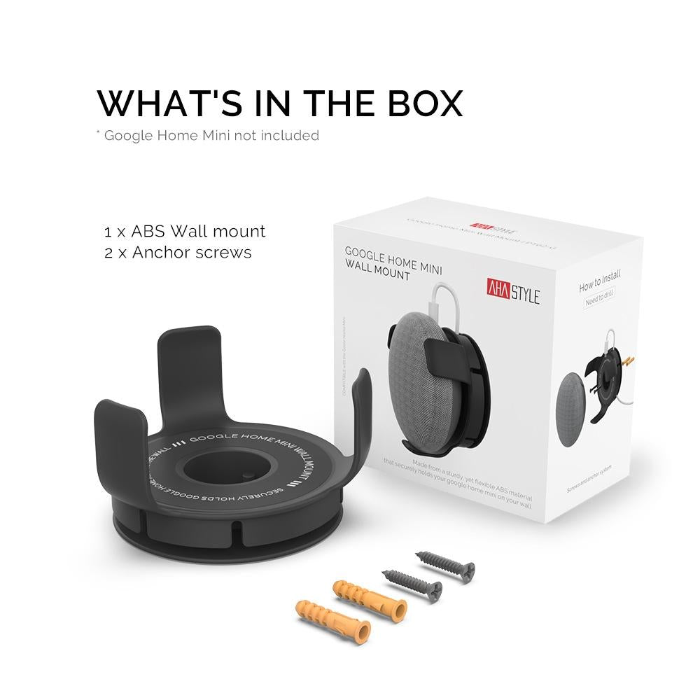Smart Speaker Wall Bracket for Amazon Echo Dot 3 - Black by Ahastyle - For Amazon Echo Dot 3 White