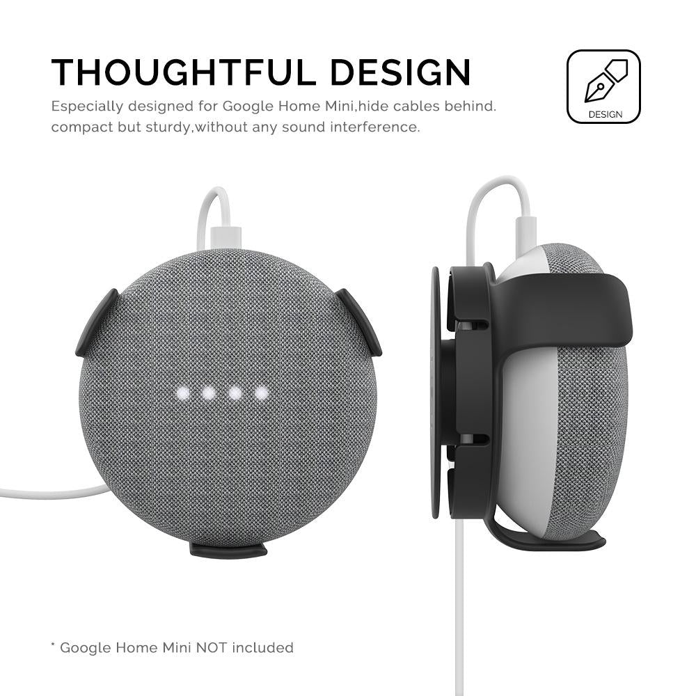 Smart Speaker Wall Bracket for Amazon Echo Dot 3 - Black by Ahastyle - For Amazon Echo Dot 3 White 3