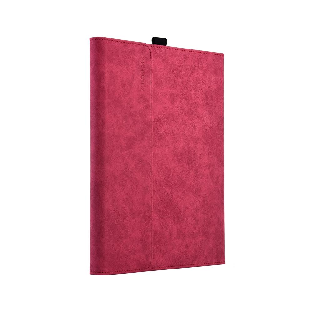 Rose Red Leather Tablet Case For Microsoft Surface Pro X - 13 Inch 4