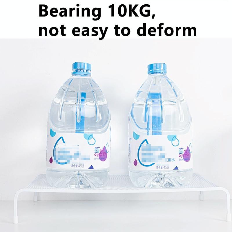 Desk Organizer Bracket for Elevated Computer Monitor - Wrought Iron - Double Layer Split 5