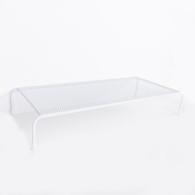 Desk Organizer Bracket for Elevated Computer Monitor - Wrought Iron - Double Layer Split 9