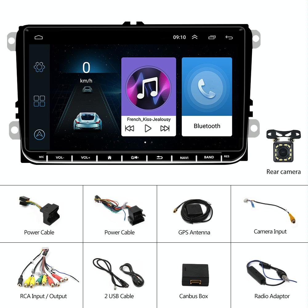 9 Inch Carplay Android10.0 Navigator For Volkswagen - 2 + 64G Central Control Screen 3