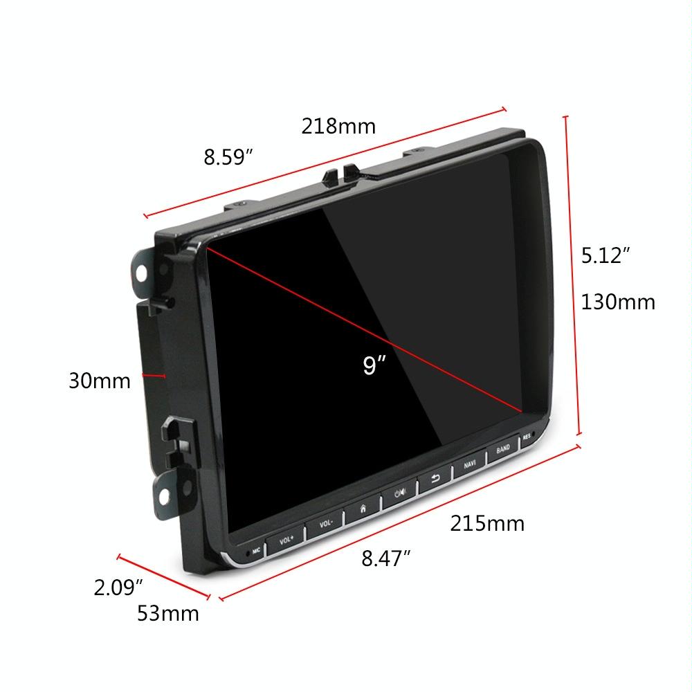 9 Inch Carplay Android10.0 Navigator For Volkswagen - 2 + 64G Central Control Screen 13