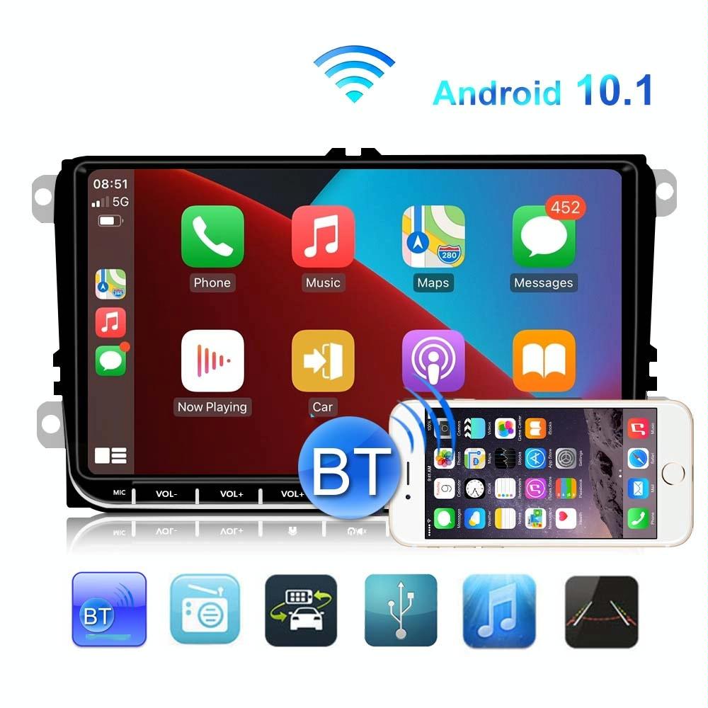 9 Inch Carplay Android10.0 Navigator For Volkswagen - 2 + 64G Central Control Screen 14