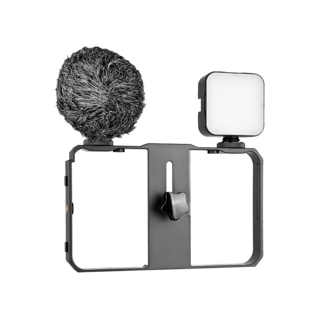 Vlogging Video Rig With Mic & Fill Light For Smartphone 3