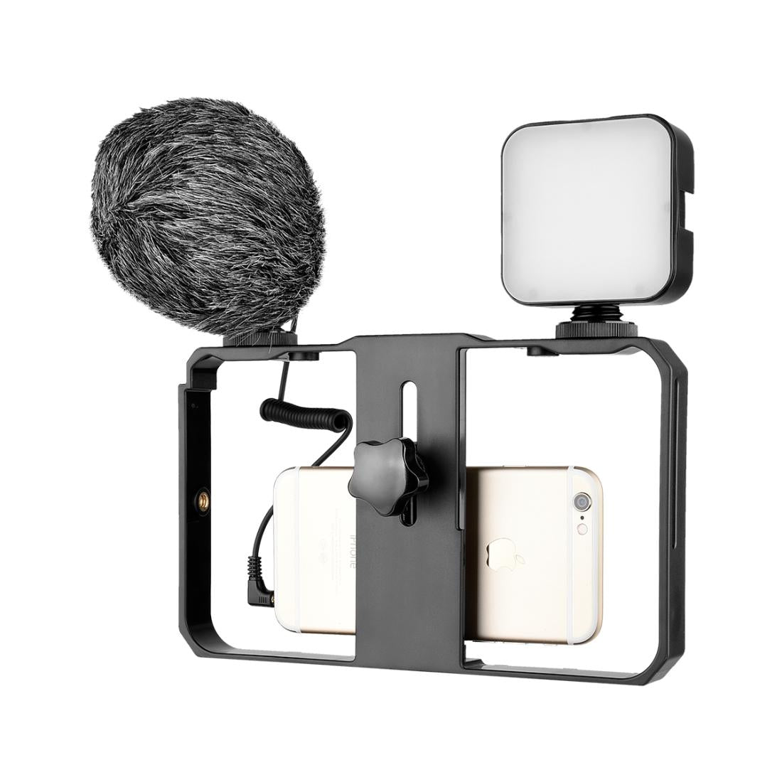 Vlogging Video Rig With Mic & Fill Light For Smartphone 5