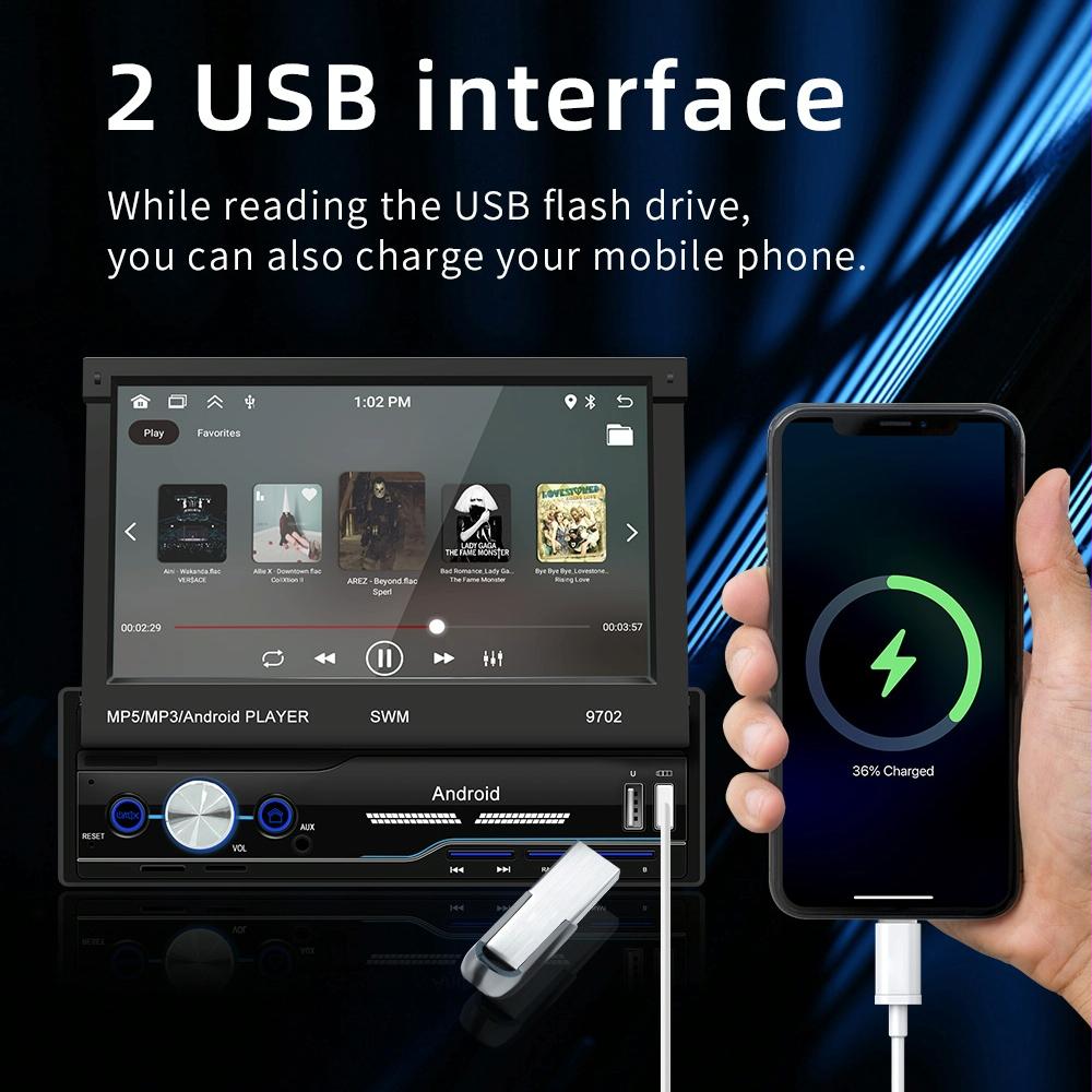 7 Inch Android Car Radio Receiver With Fm Bluetooth Gps Wifi - Swm 9702 8