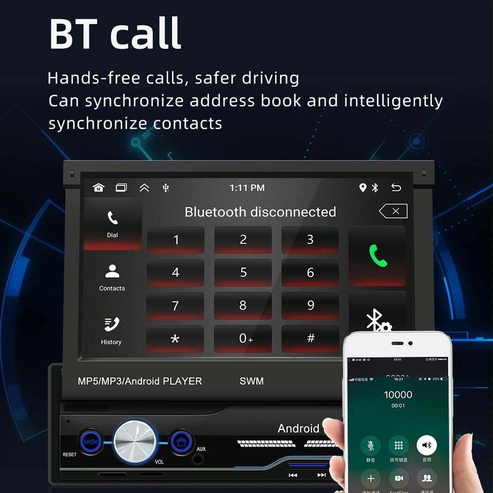 7 Inch Android Car Radio Receiver With Fm Bluetooth Gps Wifi - Swm 9702 9