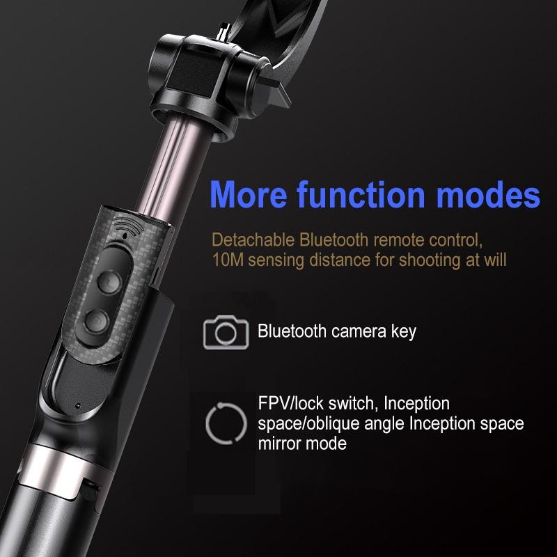 Foldable 3-in-1 Gimbal Stabilizer with Bluetooth Remote and Selfie Stick for Smartphones 4