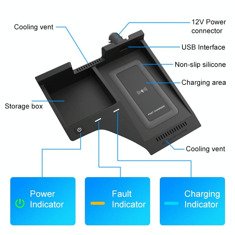 10w Wireless Charger for Nissan Sylphy 2020-2022 - Qi Standard Quick Charging 3