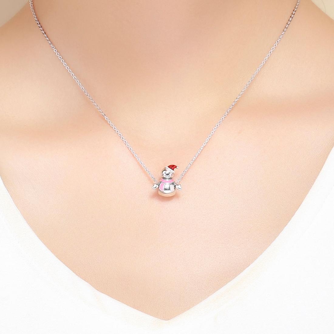 925 Sterling Silver Snowman Bead Pendant For Diy Bracelets & Necklaces 7