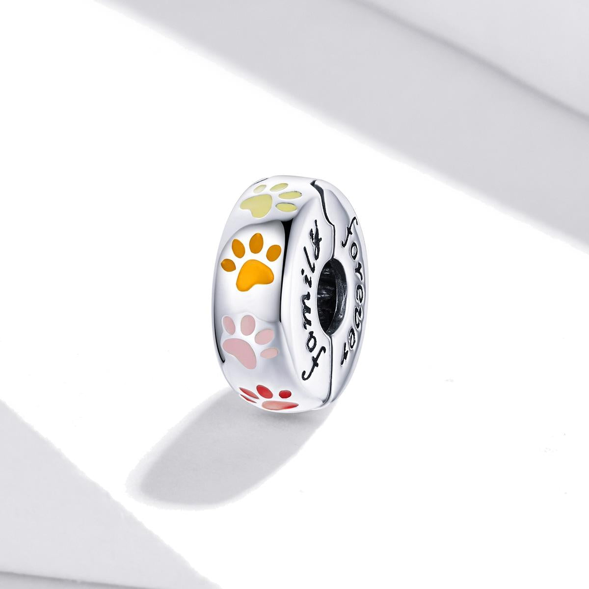 925 Sterling Silver Colorful Paw Print Beads For Diy Bracelets & Necklaces 3
