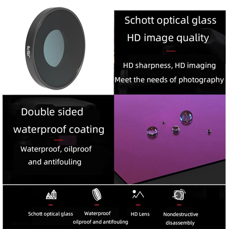3-piece Lens Filter Set for Dji Action Camera 5