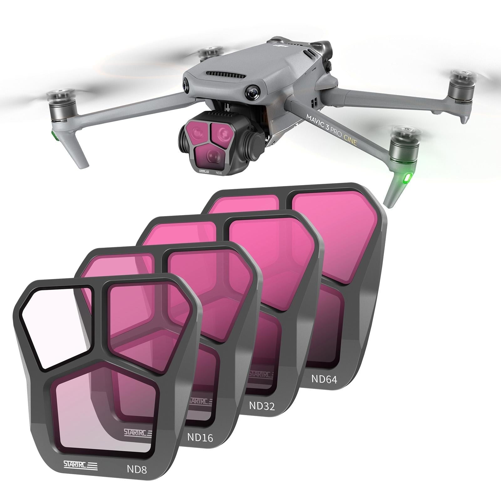 Professional Lens Filters for Dji Mavic 3 Pro - Nd8 Nd16 Nd32 Nd64