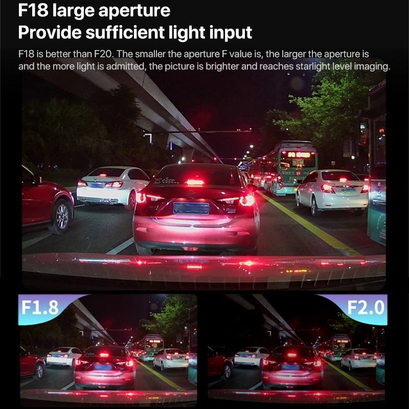 Panoramic Triple Recording Wifi Dash Cam with 2k Ultra Hd Night Vision 8