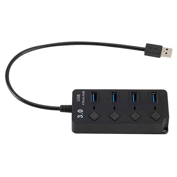 4-Port Usb 3.0 Hub With Switch For Pc / Laptop 4