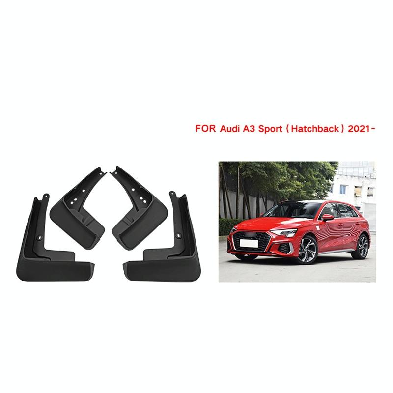 For Audi A3 Hatchback Sport 2021 4Pcs / Set Car Auto Soft Plastic Splash Flaps Fender Guard 3