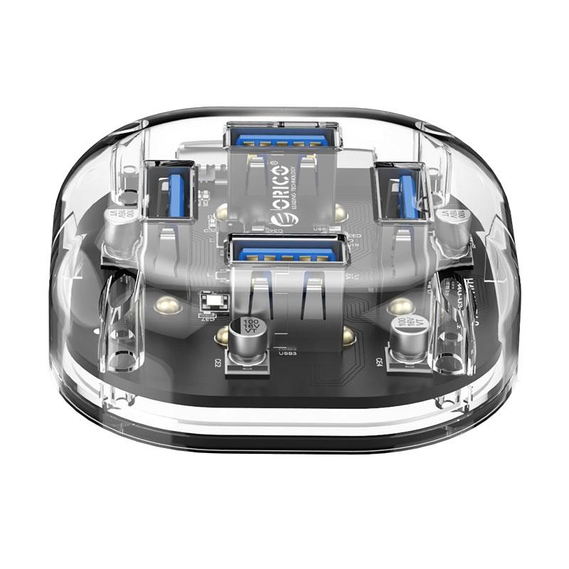 Transparent 4-Port Usb 3.0 Hub 3