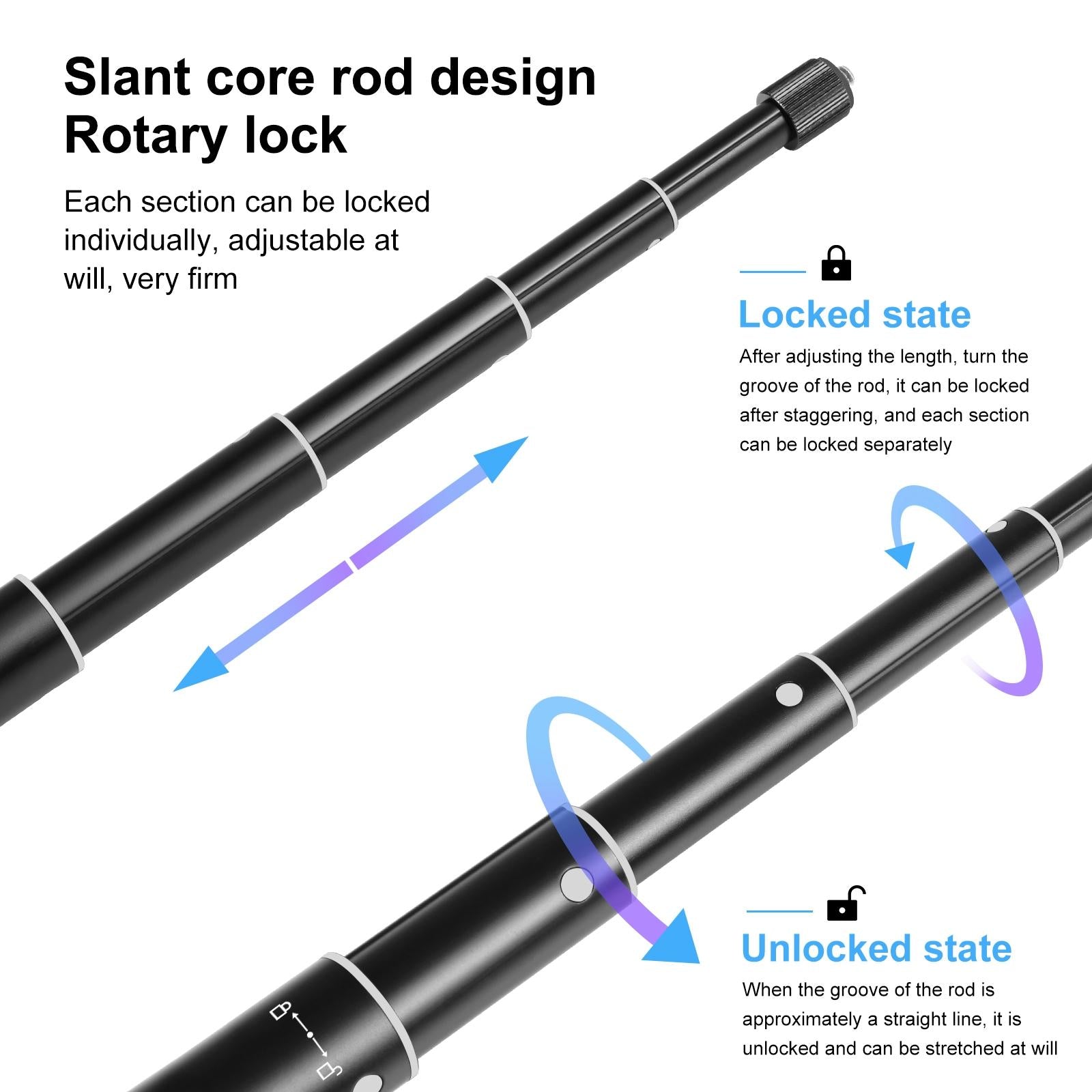 70cm Selfie Stick with Invisible Adapter for Insta360 one X2 / X3 7