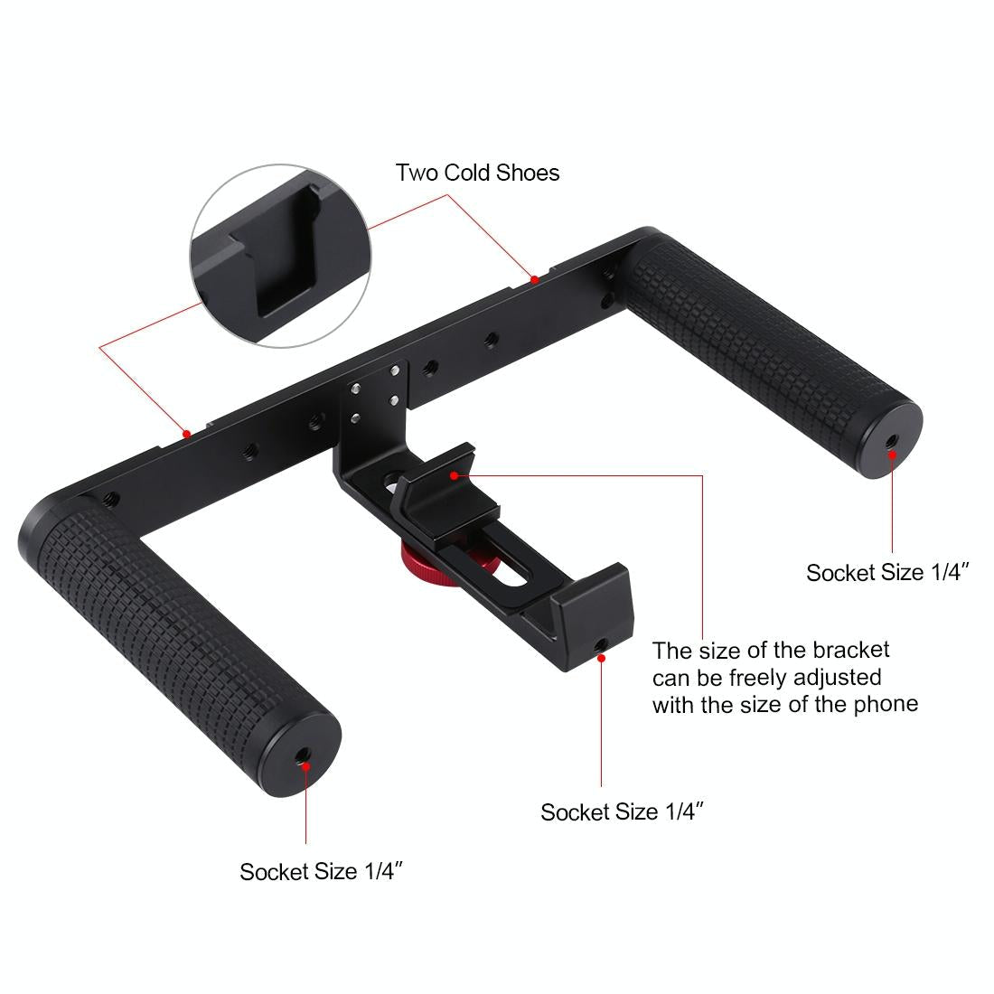 4-In-1 Vlogging Kit With Led Light Microphone Tripod And Stabilizer 4