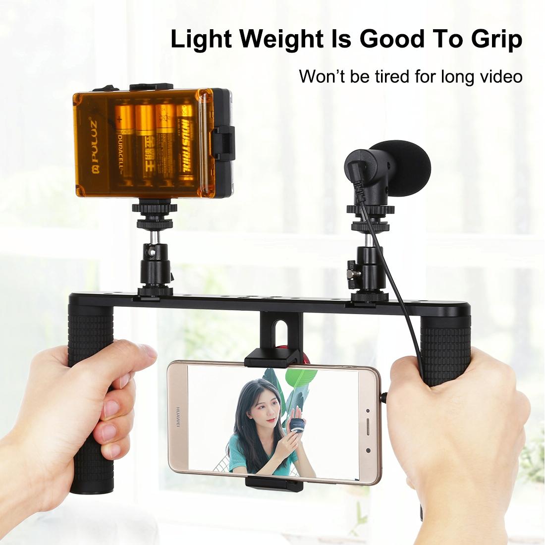 4-In-1 Vlogging Kit With Led Light Microphone Tripod And Stabilizer 5