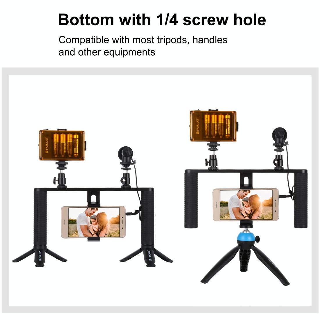 4-In-1 Vlogging Kit With Led Light Microphone Tripod And Stabilizer 7