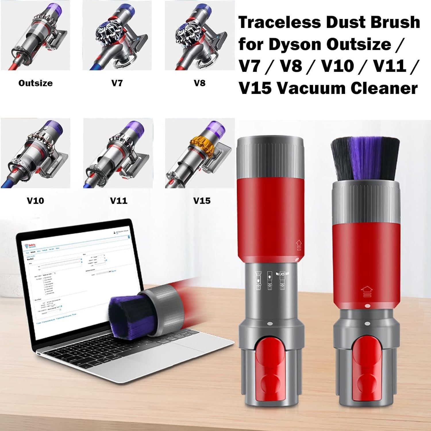 Soft Bristle Dusting Brush for Dyson Vacs V7-v15 4