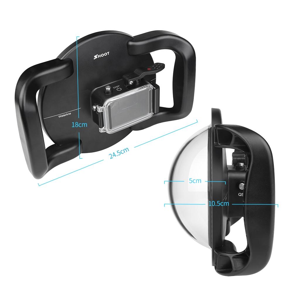 Underwater Dome Port for Dji Action Camera with Handle Trigger 3