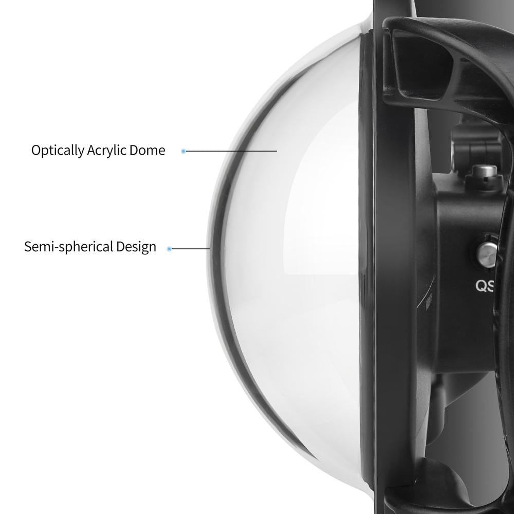 Underwater Dome Port for Dji Action Camera with Handle Trigger 5