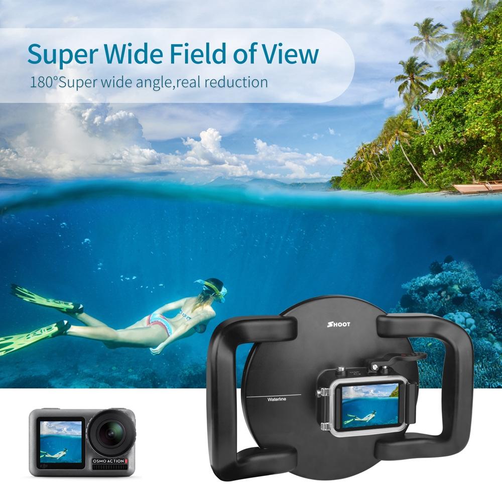 Underwater Dome Port for Dji Action Camera with Handle Trigger 7