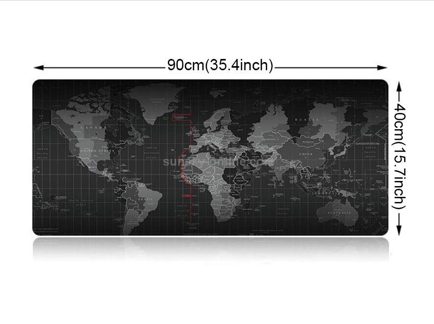 Large Anti Slip World Map Mouse Pad 90 X 40Cm 3