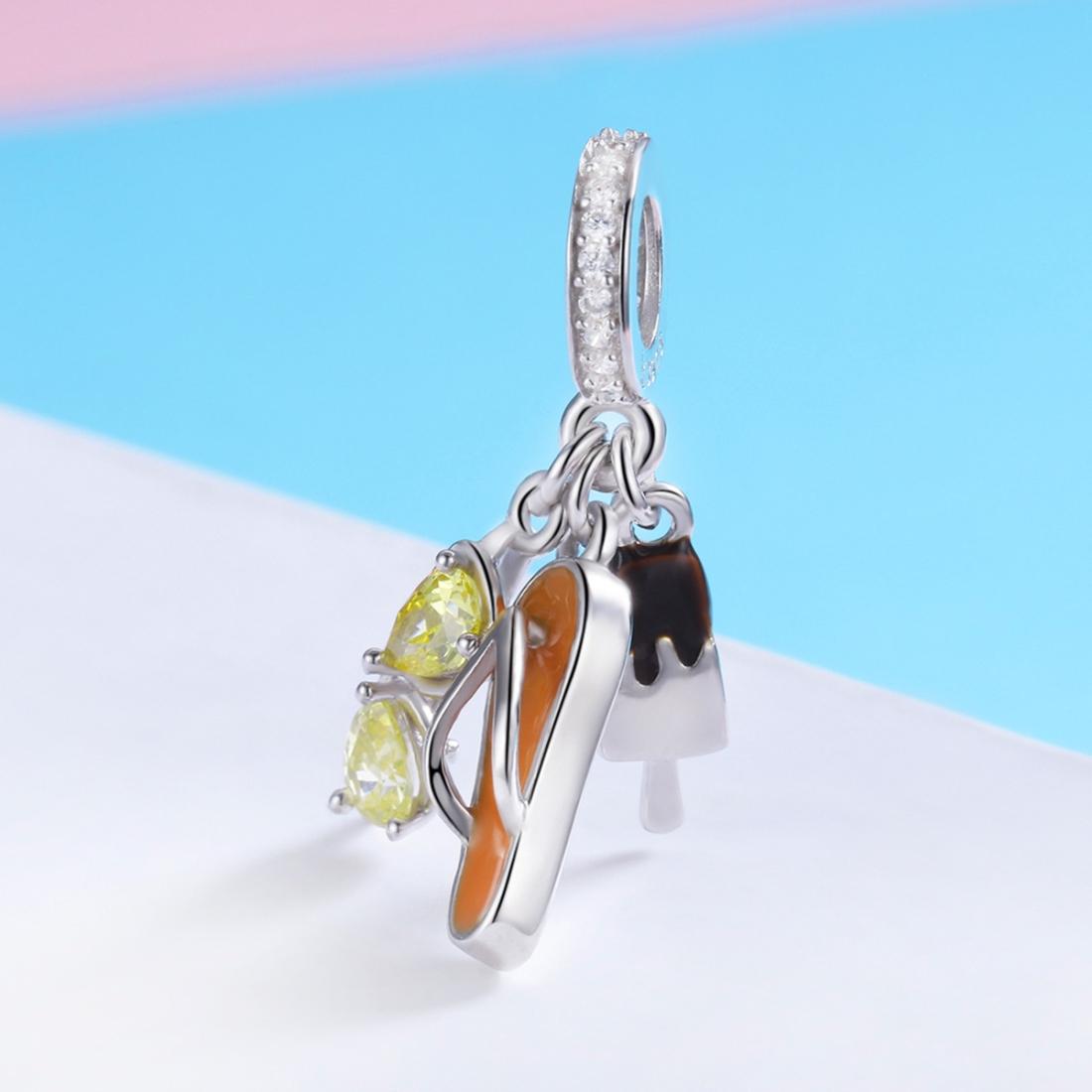 925 Sterling Silver Summer Cozy Head Pendant For Diy Bracelets & Necklaces 3