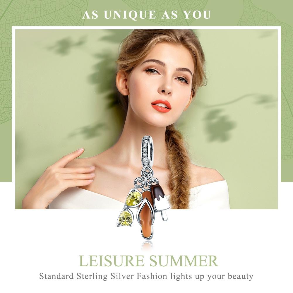 925 Sterling Silver Summer Cozy Head Pendant For Diy Bracelets & Necklaces 4
