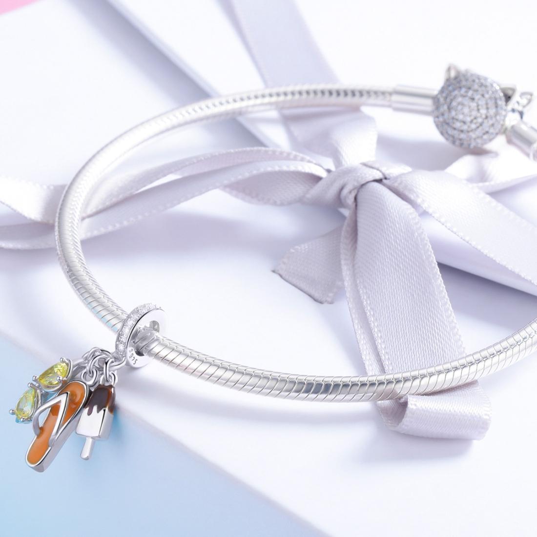 925 Sterling Silver Summer Cozy Head Pendant For Diy Bracelets & Necklaces 8