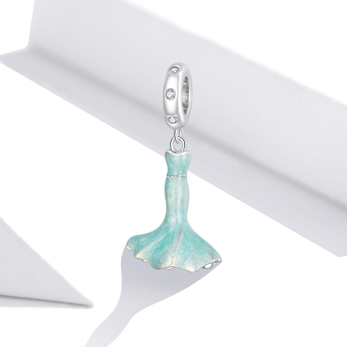 925 Sterling Silver Mermaid Skirt Pendant For Diy Bracelet Or Necklace 3