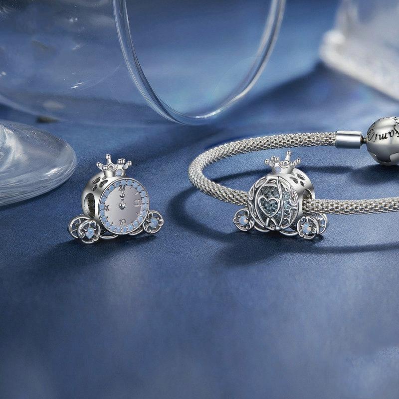 925 Sterling Silver Pumpkin Charm For Diy Bracelets 4