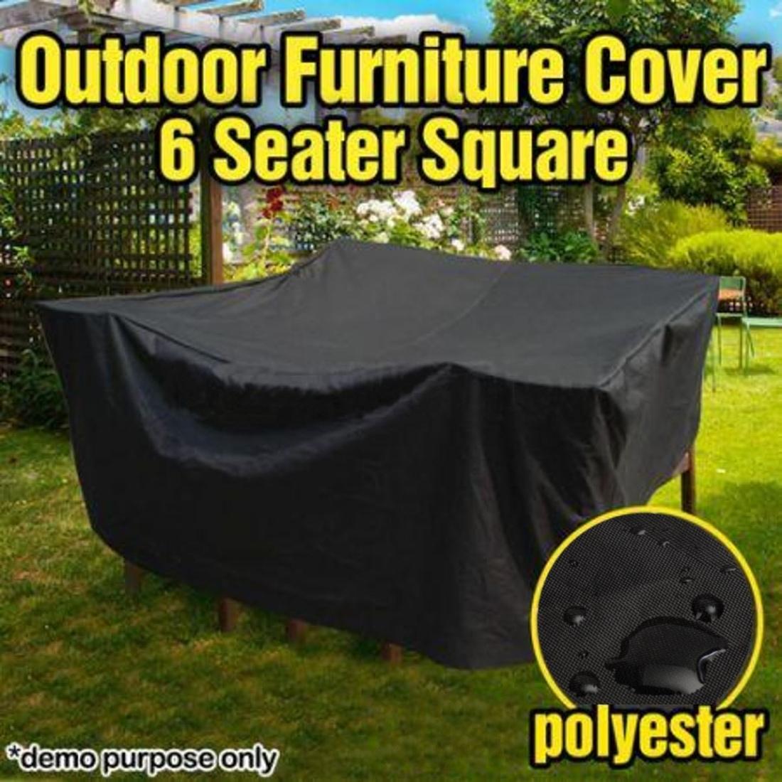 Waterproof 210d Oxford Cloth Cover for Outdoor Furniture Set - Protects from Uv Dust and Rain - 250x250x90cm - Black 8