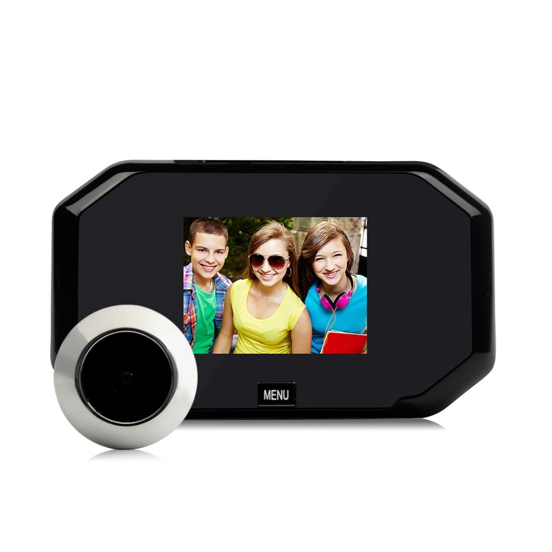 3 Screen 1.0Mp Security Camera With Door Peephole & Tf Card Support - Black 3