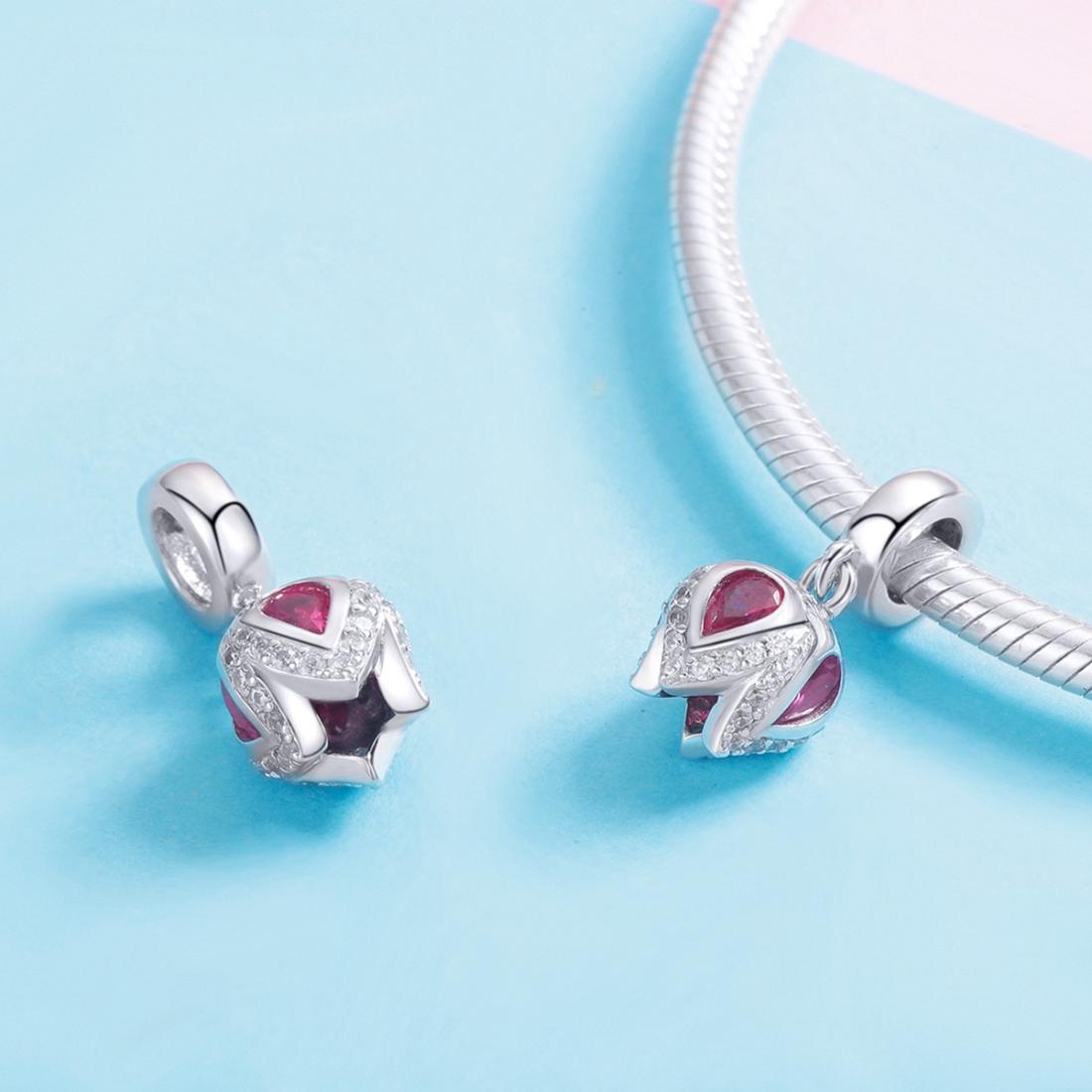 925 Sterling Silver Tulip Pendant For Diy Bracelets & Necklaces 5